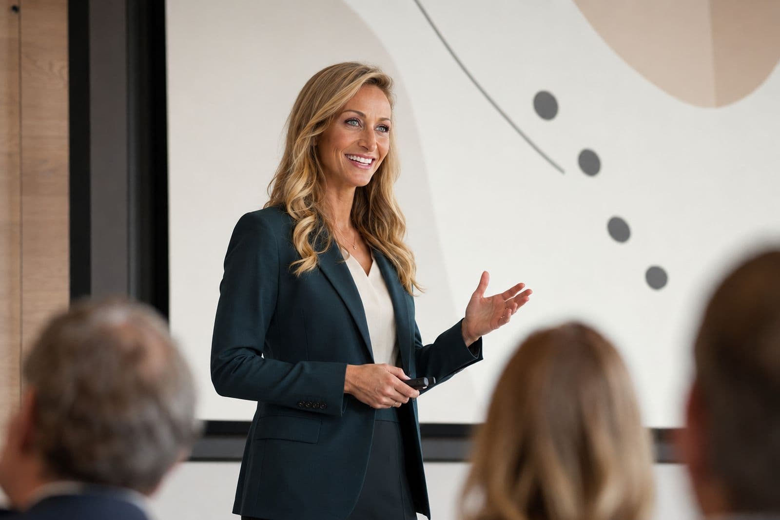 Sarah Matyko, PhD, presenting to an audience.